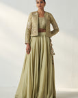 Radha Green Jacket Lehenga Set