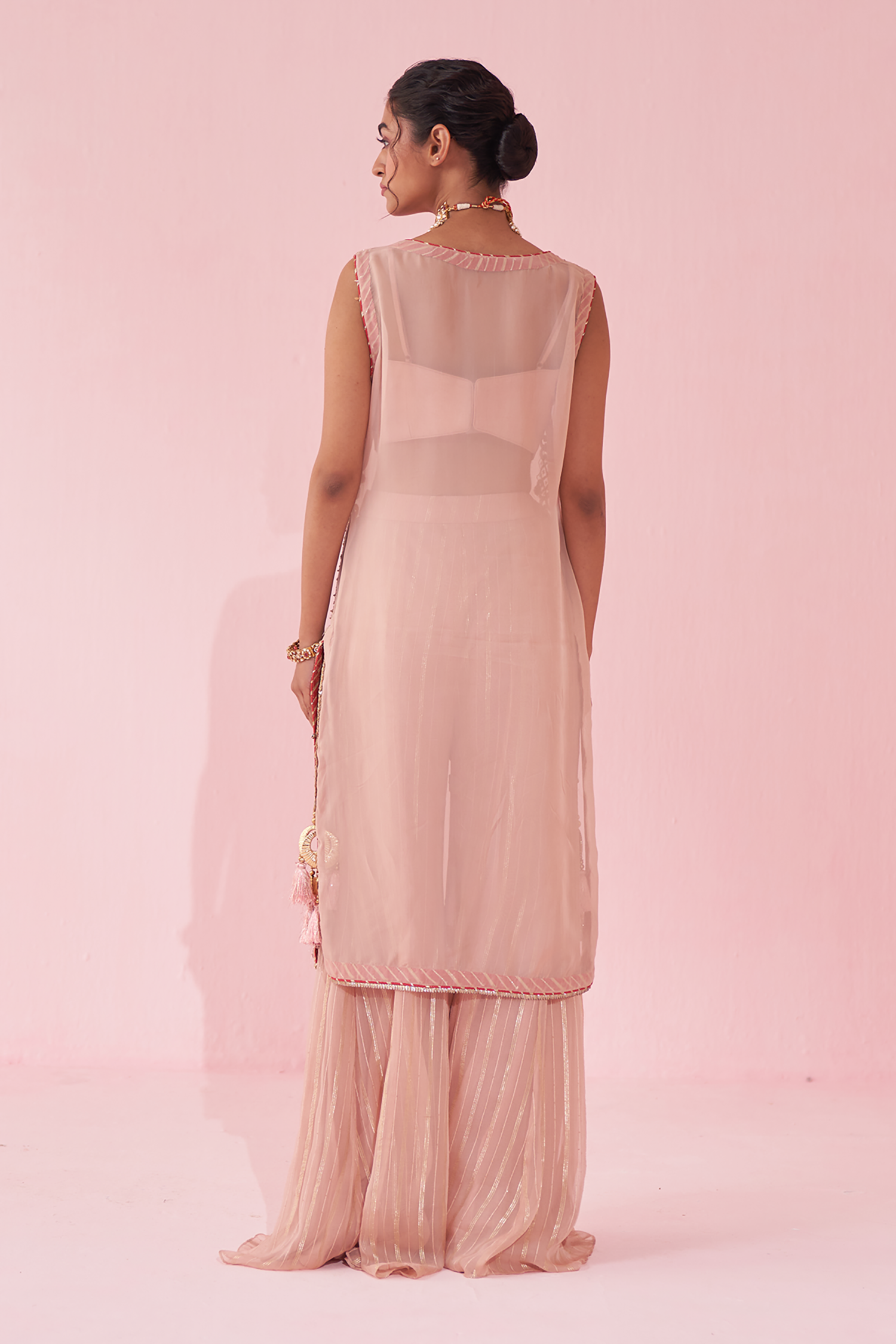 Geetika Blush Pink Sharara Set