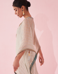 Gulzaar Ice Blue Kaftan Set