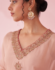 Gulzaar Pink Kaftan Set