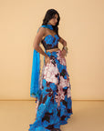 Starla Corset Blouse, Sachi Lehenga Skirt and Scallop Dupatta