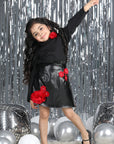 Top N Skirt with Flower Motifs On Skirt