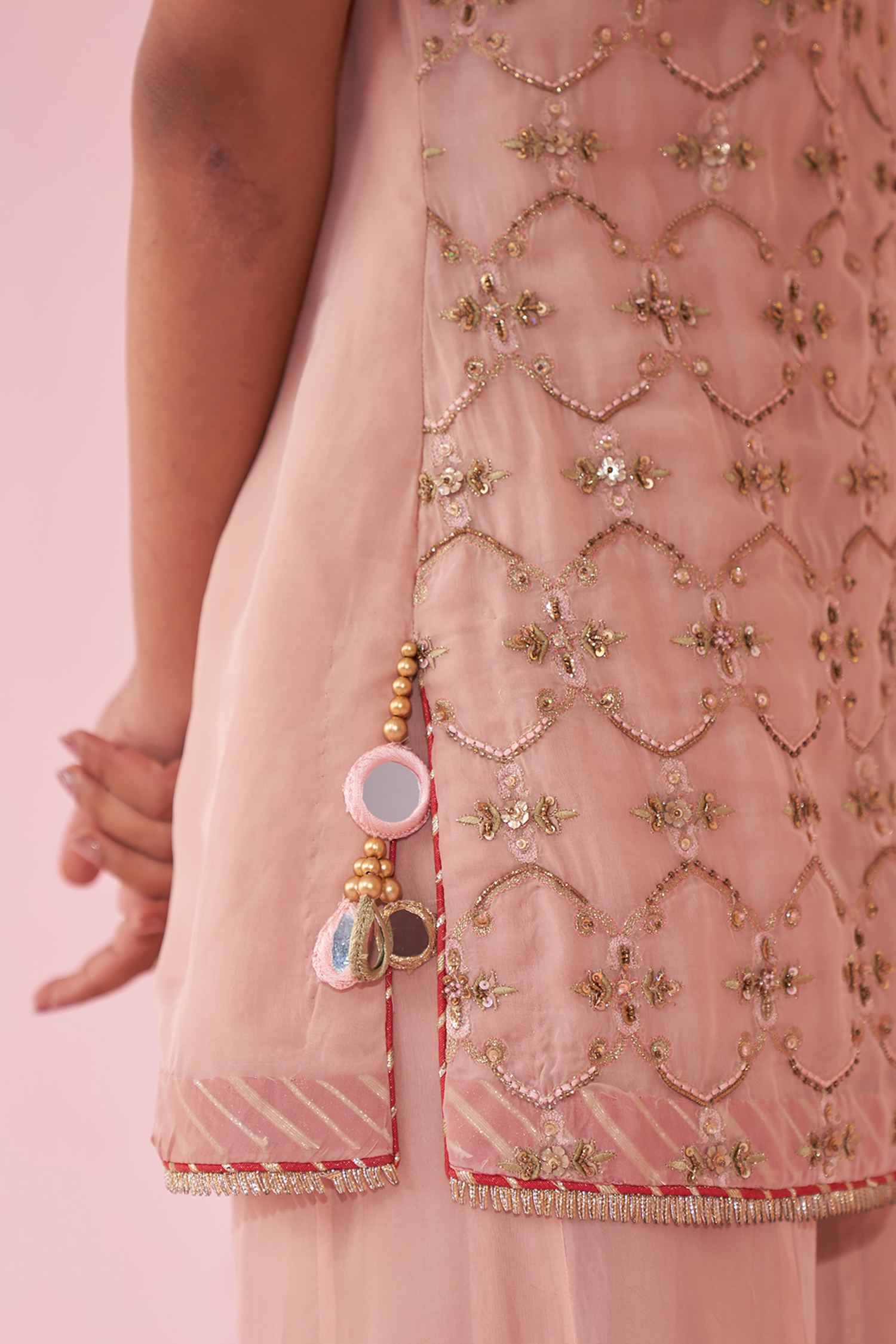 Ghaziya Blush Pink Sharara Set