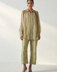 Oorvi Green Shirt Pant Set