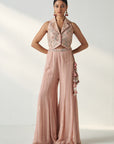 Ridhi Blush Pink Gilet Sharara Set