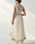 Prisha Ivory Cape Gharara Set