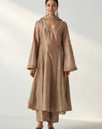 Palak Fawn Anarkali Pant Set