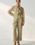 Padma Green Shirt Pant Set