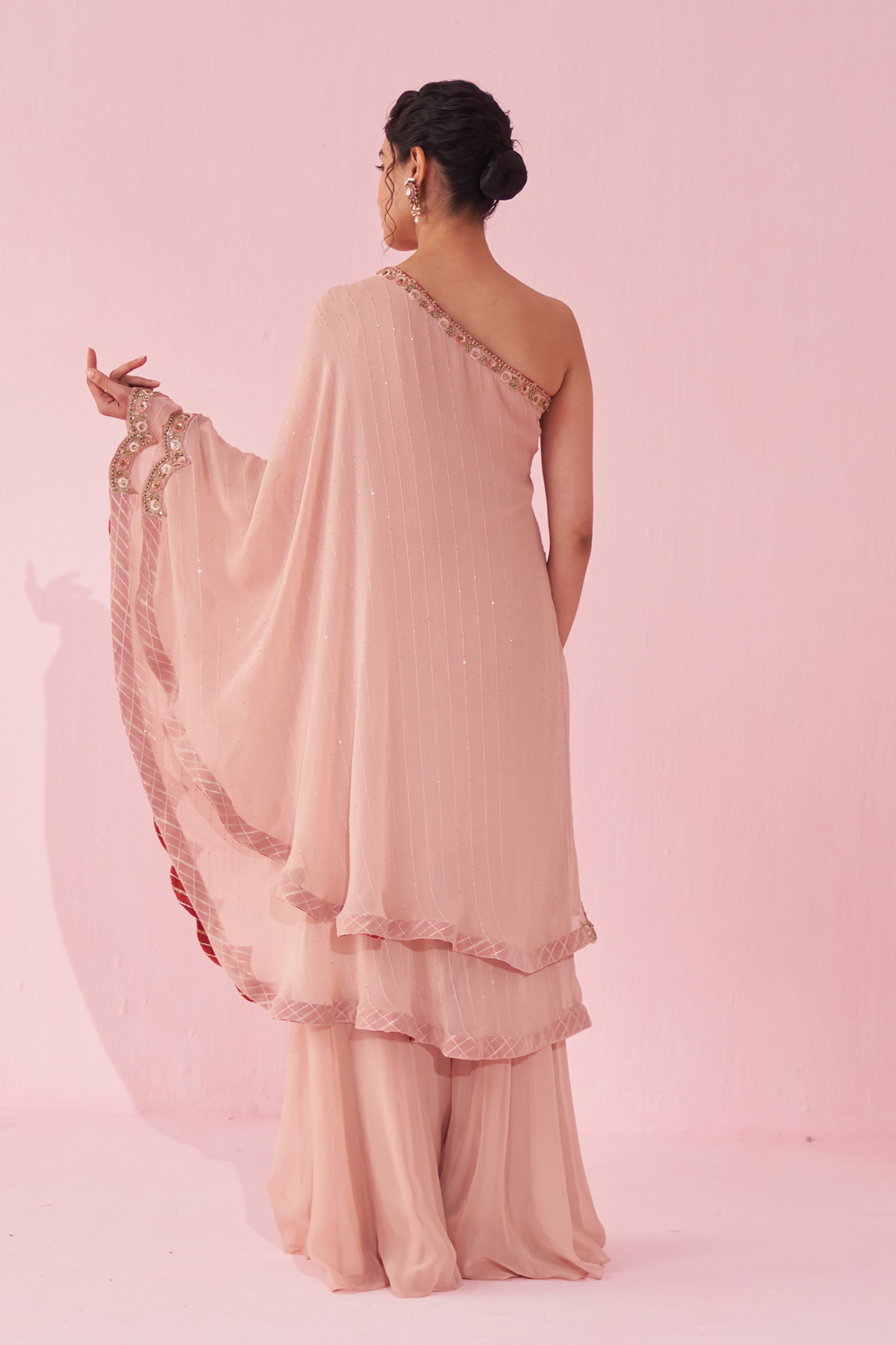 Gulbano Blush Pink Sharara Set