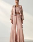 Sadhana Blush Pink Jacket Sharara Set