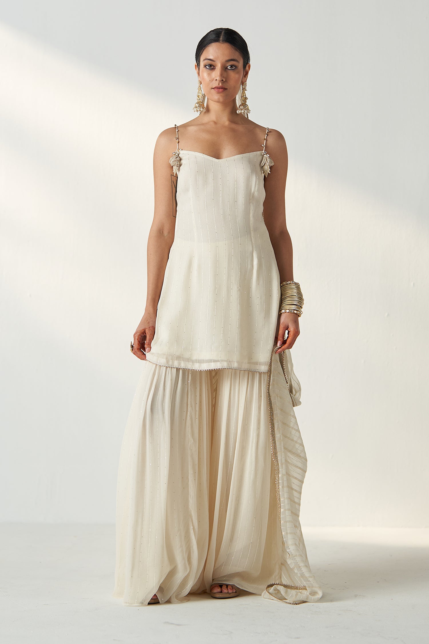 Pakhi Ivory Kurta Sharara Set