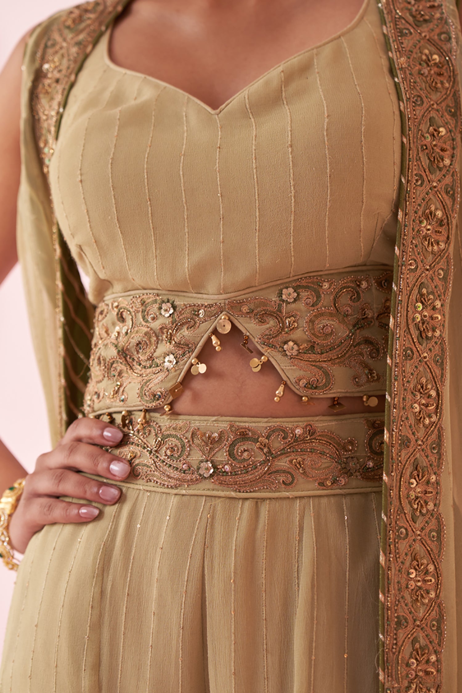 Ghuneha Green Sharara Set