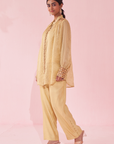Gina Yellow Shirt Pant Set
