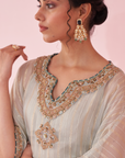 Gulzaar Ice Blue Kaftan Set