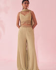 Gul Green Sharara Set