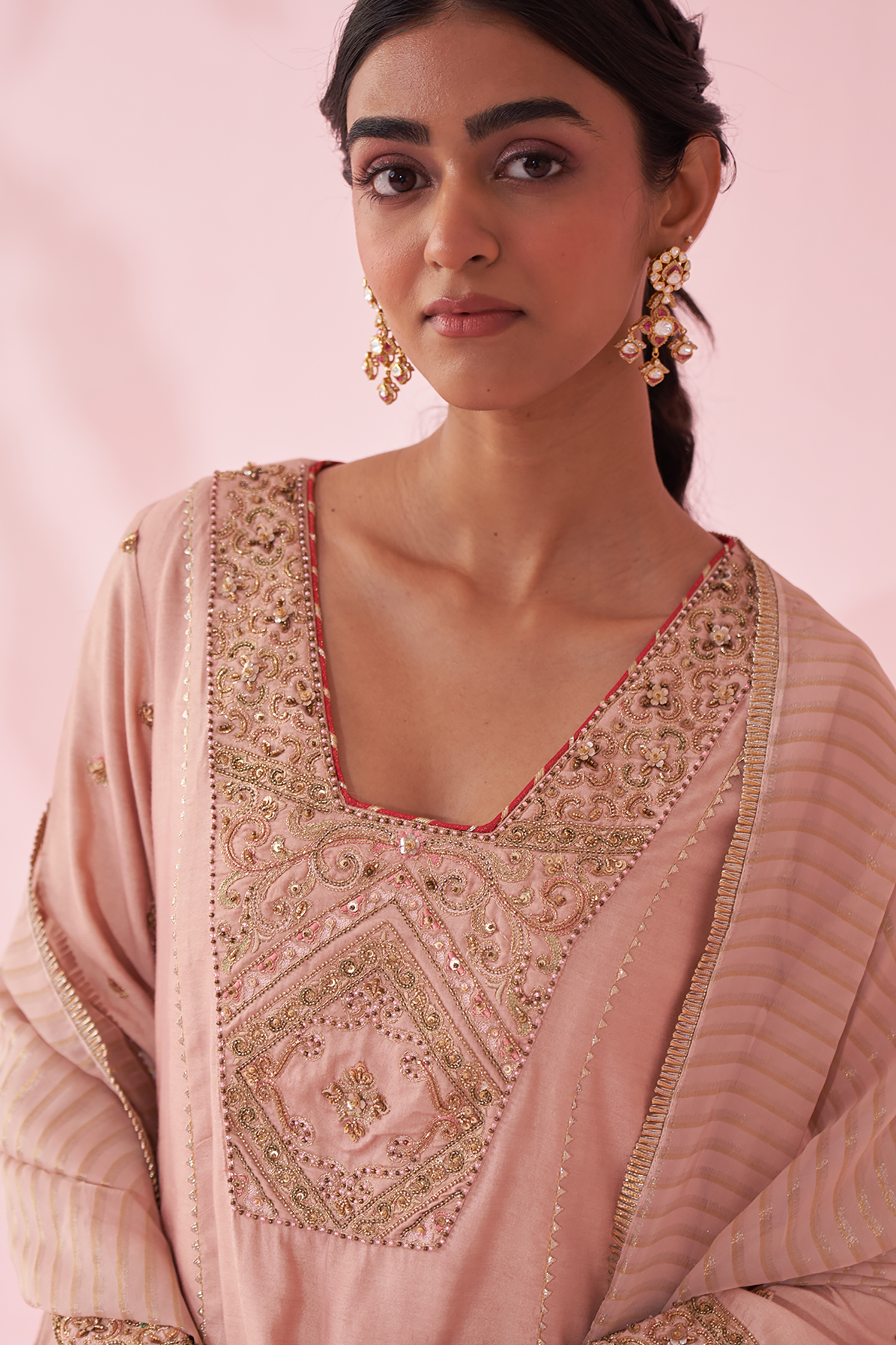 Gulnar Blush Pink Kurta Set