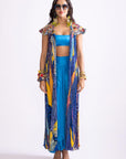 Floral Cape, Sass Bustier and Sass Skirt