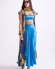 Floral Cape, Sass Bustier and Sass Skirt
