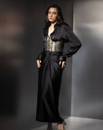 Black Elegant Satin Co-Ord Set