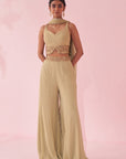 Gul Green Sharara Set