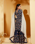 Intricately Handcrafted Anarkali with Peek-a-boo Neckline and Bandhani Dupatta