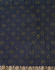 Traditional Banarasee Bandhani Saree In A Royal Black