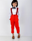 Boys Suspender Set with Sequin Detailing On Suspenders