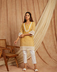 Beige Self Adorned Co-Ord Set Set Of 2