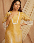 Beige Self Adorned Co-Ord Set Set Of 2