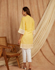 Yellow Self Adorned Co-Ord Set Set Of 2
