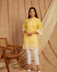 Yellow Self Adorned Co-Ord Set Set Of 2