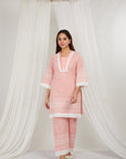 Strawberry Thread Embroidered Cotton Co-Ord Set Of 2