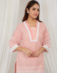 Strawberry Thread Embroidered Cotton Co-Ord Set Of 2