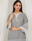 Jamun Thread Embroidered Cotton Co-Ord Set Of 2