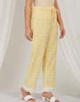 Lemon Thread Embroidered Cotton Co-Ord Set Of 2