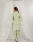 Avocado Thread Embroidered Cotton Co-Ord Set Of 2