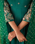 Elegantly Zardosi Embroidered Yoke With Minimalistic