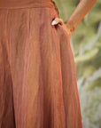 Lachka Gota Machine Work Kurta Set - Brown