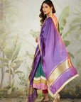 Embroidred Kurta With Overley Jacket - Emrald Green
