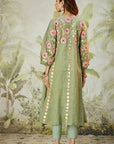 Lachka Gota & Patch Work Kurta Set - Green