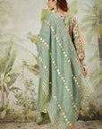 Lachka Gota & Patch Work Kurta Set - Green