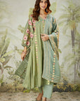 Lachka Gota & Patch Work Kurta Set - Green
