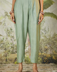 Lachka Gota & Patch Work Kurta Set - Green