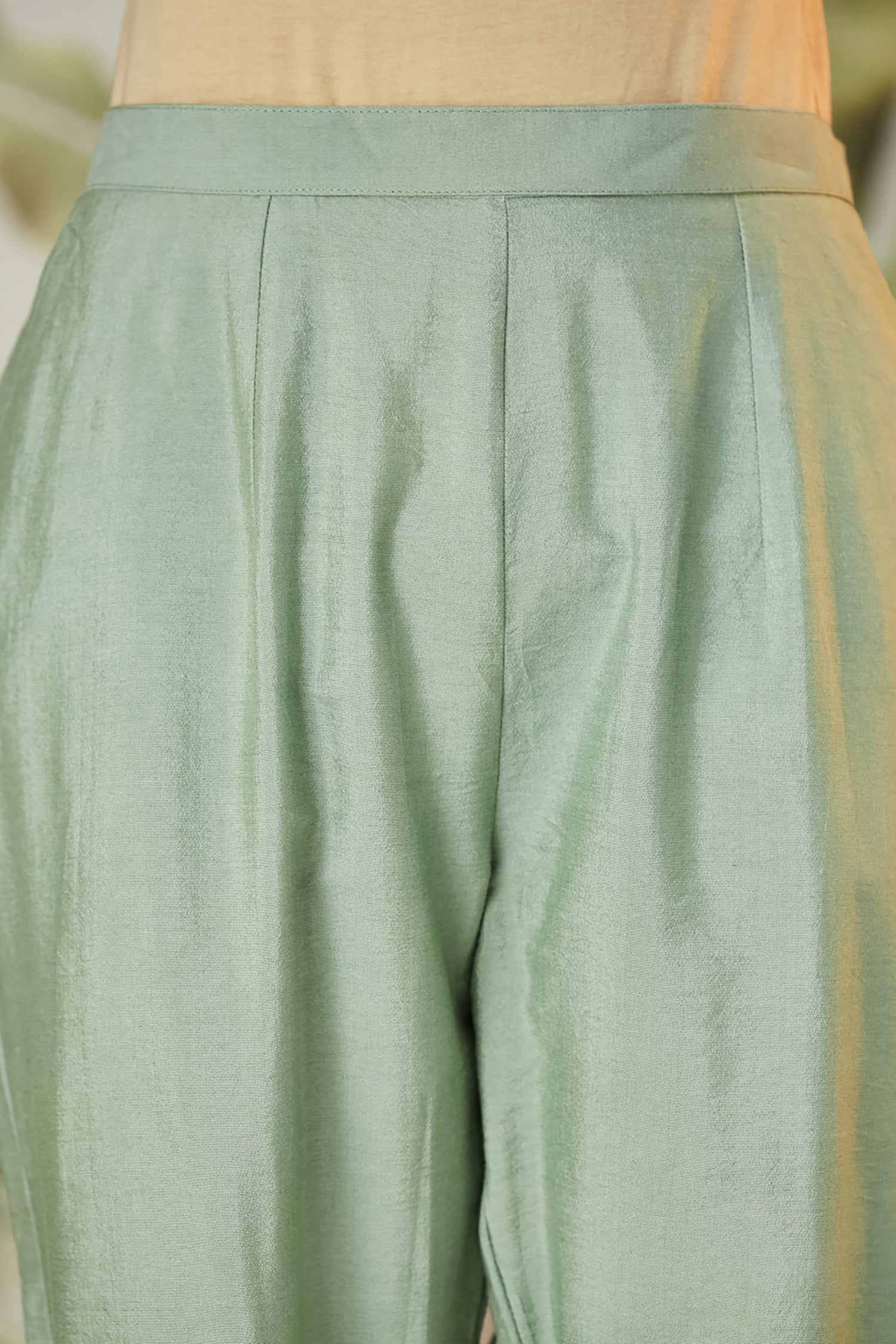 Lachka Gota & Patch Work Kurta Set - Green