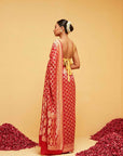 Traditional Red Georgette Banasree Bandhani Saree