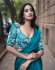 Aprajita Teal Saree