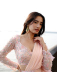 Tiffany Peach Saree