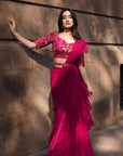 Petunia Pink Saree
