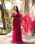 Petunia Pink Saree