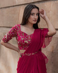Petunia Pink Saree